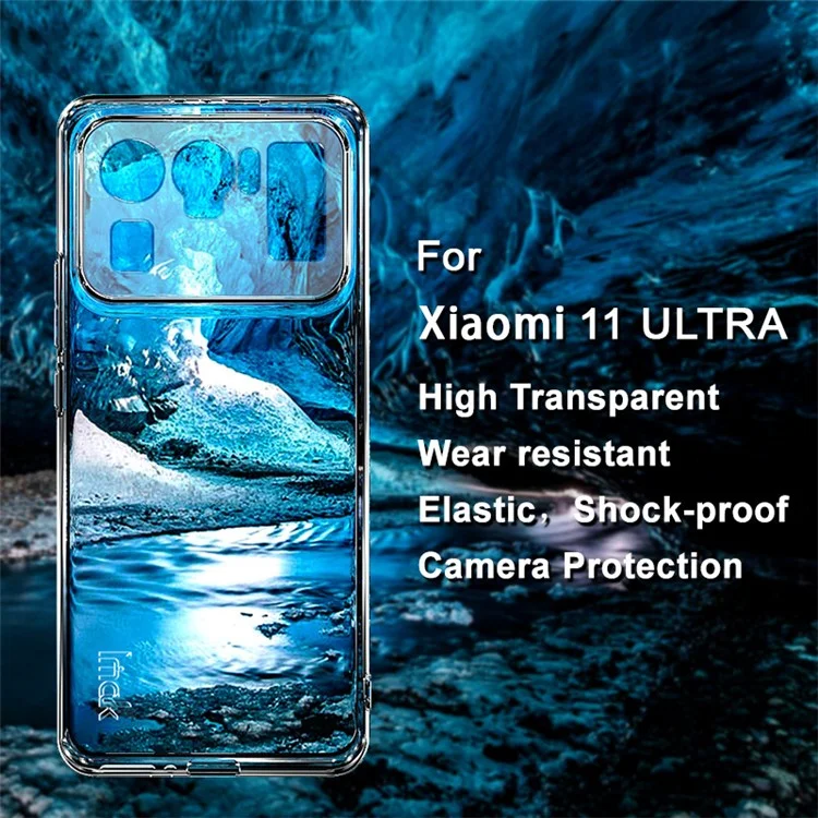 IMAK UX-5 Série Proteção Full Transparent Flexible TPU Caso Para Xiaomi Mi 11 Ultra