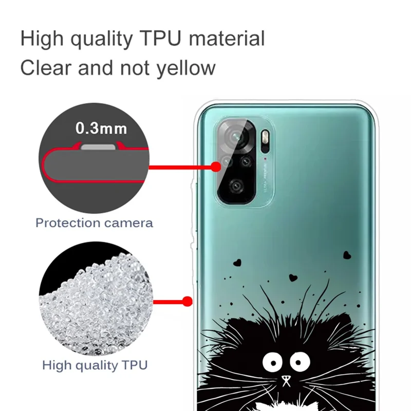 IMD Pattern Shock-proof Soft TPU Phone Case Protector for Xiaomi Redmi Note 10 4G / 10S / Poco M5s 4G - Totoro