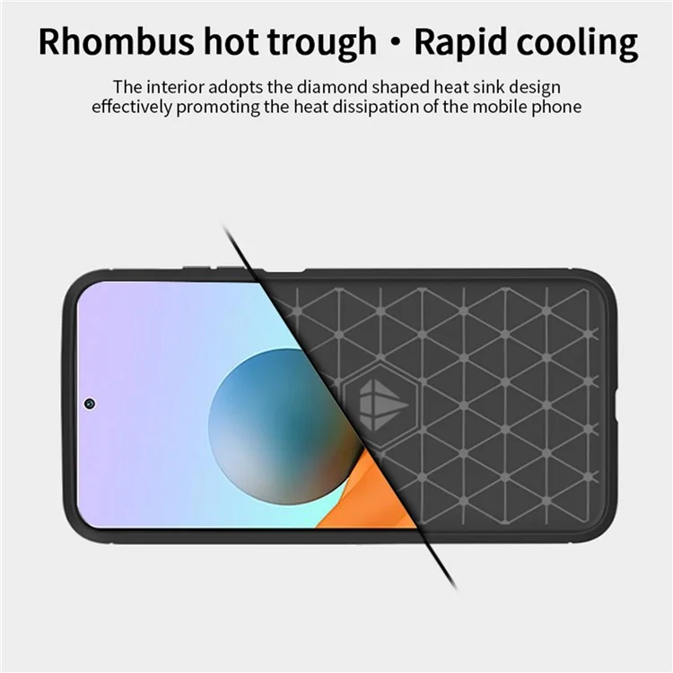 MOFI Чехол из углеродного волокна с матовой поверхностью для Xiaomi Redmi Note 10 Pro Max / Redmi Note 10 Pro - Черный