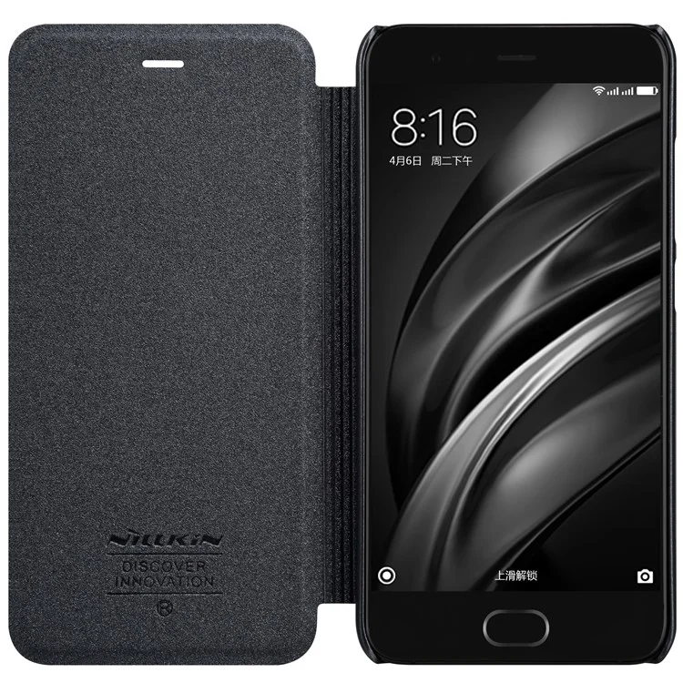 NILLKIN Sparkle Series Smart Awakening Leather Case for Xiaomi Mi 6 - Black
