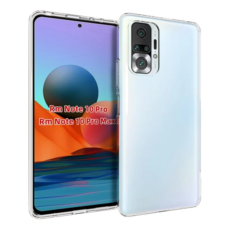 10 stk./pakke vandmærkeresistent, fleksibel TPU-telefonbeskyttelsesdæksel til Xiaomi Redmi Note 10 Pro Max / Redmi Note 10 Pro