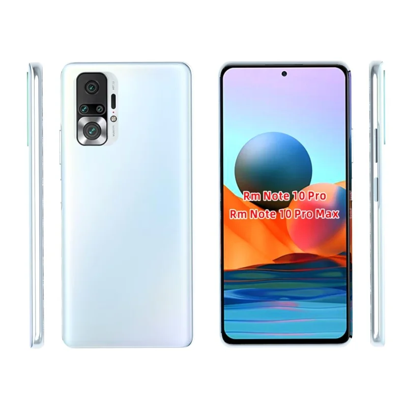 10 stk./pakke vandmærkeresistent, fleksibel TPU-telefonbeskyttelsesdæksel til Xiaomi Redmi Note 10 Pro Max / Redmi Note 10 Pro