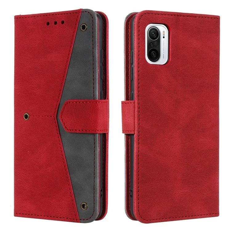 Decoraggio Rivet PU Coperchio Per Coperchio Per Coperchio Per Coperchio Per Chura Pullotto Per Xiaomi mi 11i / Poco F3 / Redmi K40 Pro / Redmi K40 / Redmi K40 Pro+ - Rosso
