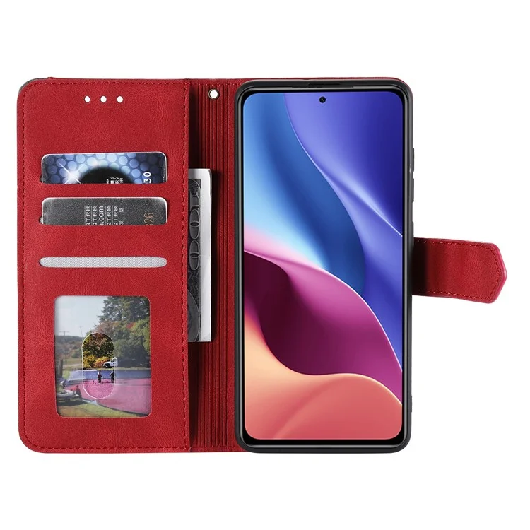 Decoraggio Rivet PU Coperchio Per Coperchio Per Coperchio Per Coperchio Per Chura Pullotto Per Xiaomi mi 11i / Poco F3 / Redmi K40 Pro / Redmi K40 / Redmi K40 Pro+ - Rosso