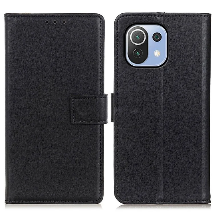 Estuche de Cuero con Cierre Magnético y Soporte para Xiaomi Mi 11 Lite 4G / 5G / 11 Lite 5G NE - Negro