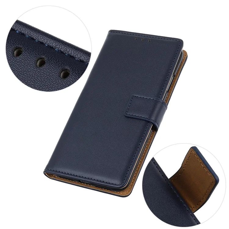 Magnetic Clasp Stand Leather Shell Case for Xiaomi Mi 11 Lite 4G / 5G / 11 Lite 5G NE - Blue