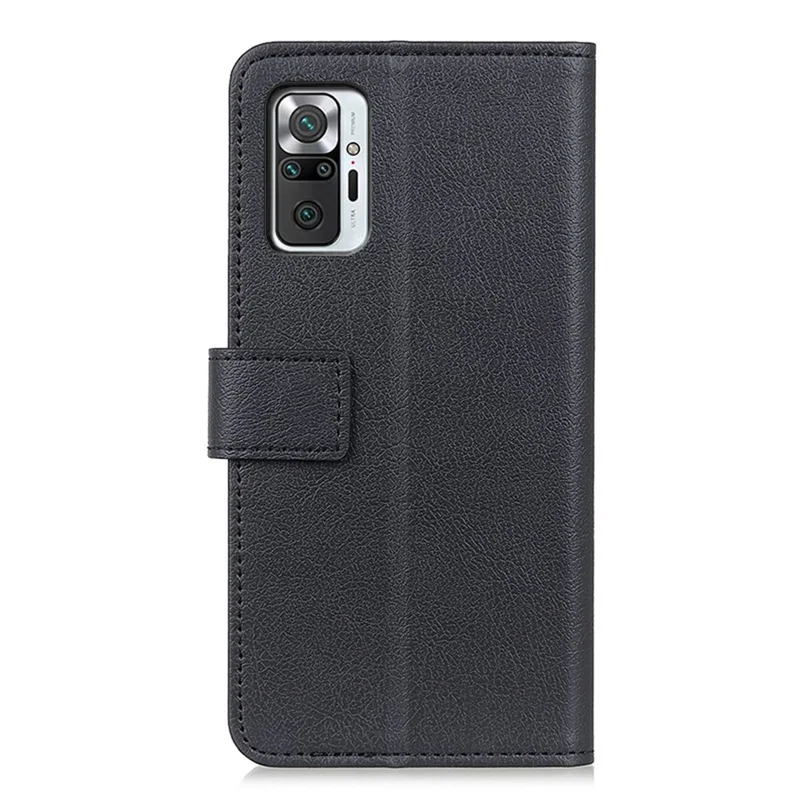 For Xiaomi Redmi Note 10 Pro / 10 Pro Max Shockproof Phone Case Leather Protective Cover with Stand Wallet - Black