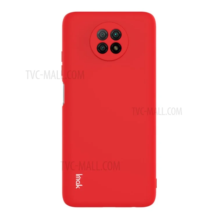 IMAK UC-2 Serie Coir Cover Soft TPU Colorfulfure Pour Xiaomi Redmi Note 9 5G / Note 9T 5G - Rouge