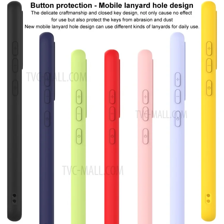 IMAK UC-2 Series Wear-Resistant Colorful Soft TPU Cover Case for Xiaomi Redmi Note 9 5G/Note 9T 5G - Red