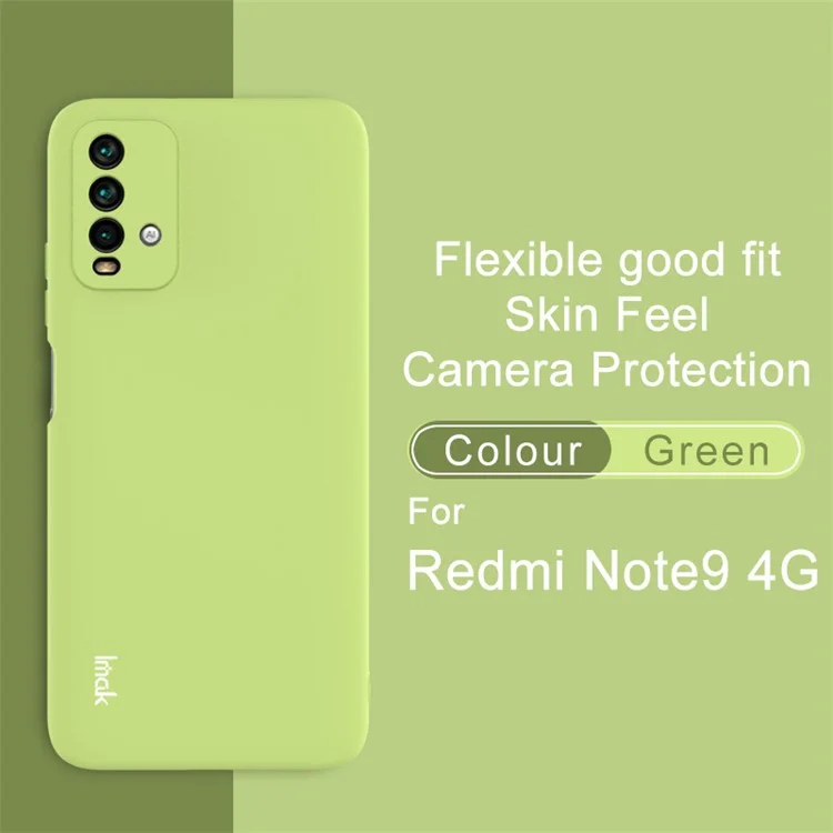 Serie UC-2 IMAK Case di Copertura TPU Soft Multi-color Ben Protetta Per Xiaomi Redmi Note 9 4G (Qualcomm Snapdragon 662)/9T/9 Power - Verde