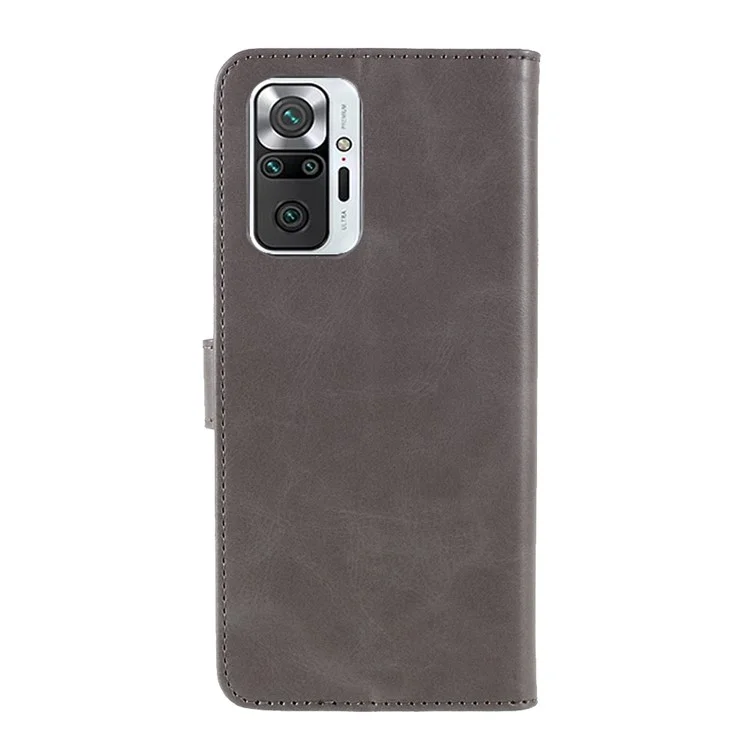 Lc. Case de Cuero de Stand de Billetera de Imeke Para la Portada Del Teléfono Móvil Xiaomi Redmi Note 10 Pro - Gris