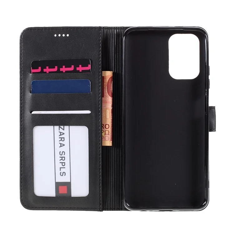 LC.IMEEKE para Xiaomi Redmi Note 10S / Note 10 4G / Poco M5s 4G Funda Billetera de Cuero con Soporte - Negro