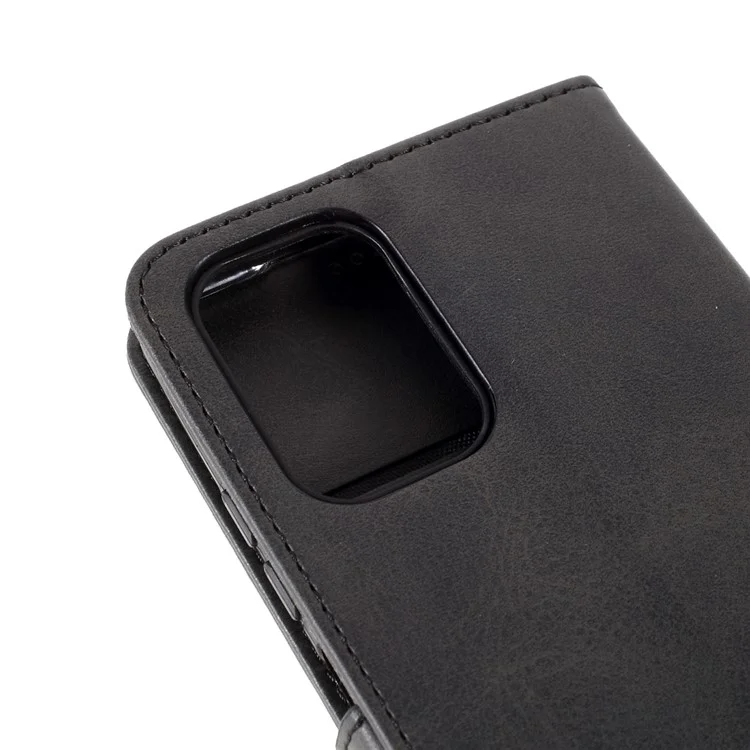 LC.IMEEKE para Xiaomi Redmi Note 10S / Note 10 4G / Poco M5s 4G Funda Billetera de Cuero con Soporte - Negro
