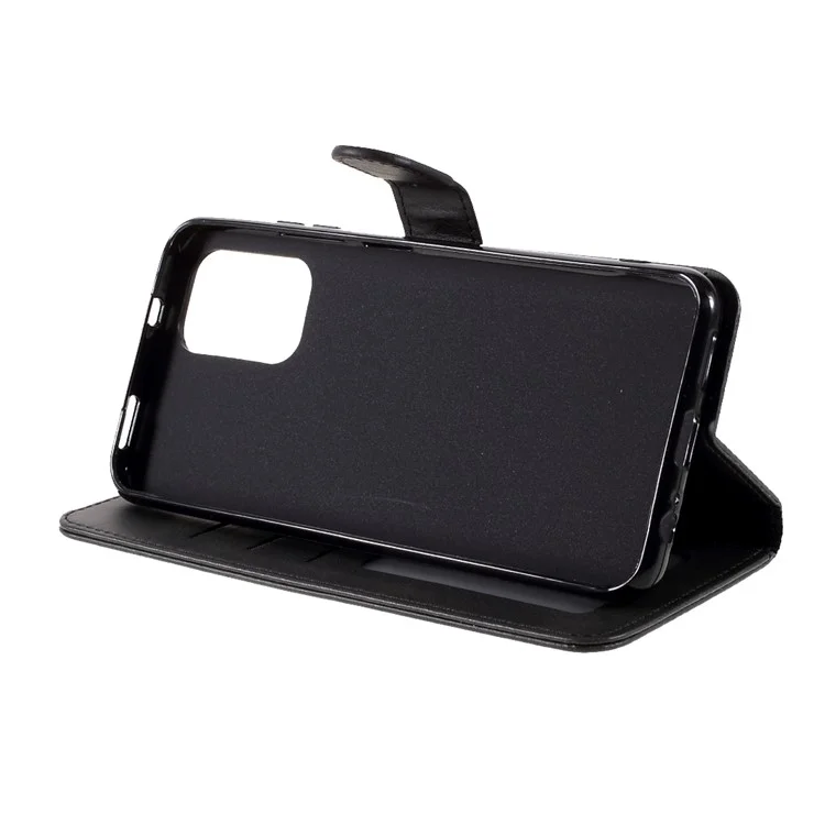 LC.IMEEKE para Xiaomi Redmi Note 10S / Note 10 4G / Poco M5s 4G Funda Billetera de Cuero con Soporte - Negro