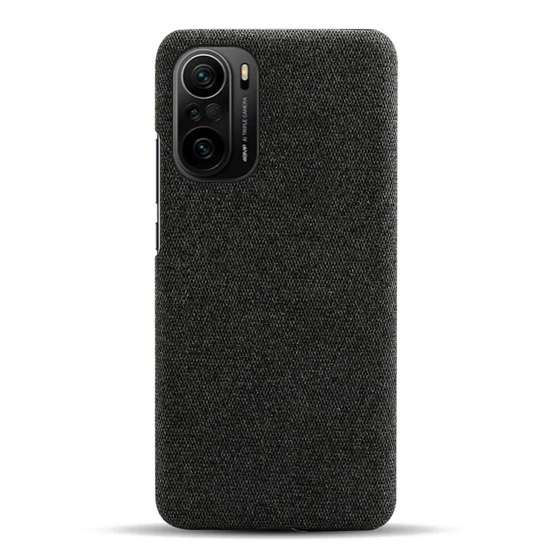 KSQ Cloth Texture Plastic Case for Xiaomi Redmi K40/K40 Pro/K40 Pro+/Mi 11i/11X Pro/Poco F3 - Black