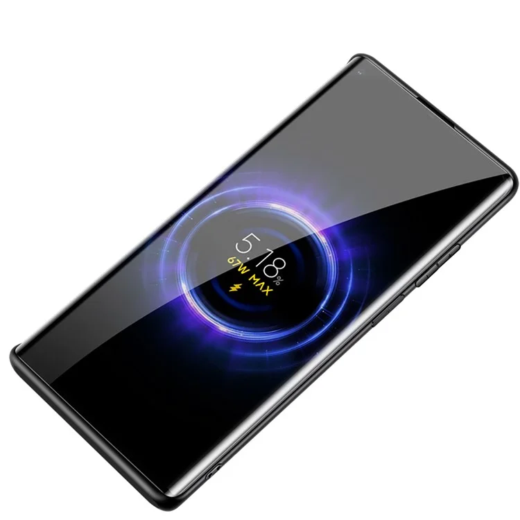 Gut geschützter Litchi-Textur-Echtleder-beschichteter TPU-Schutzhandyhülle für Xiaomi Mi 11 Ultra - Schwarz