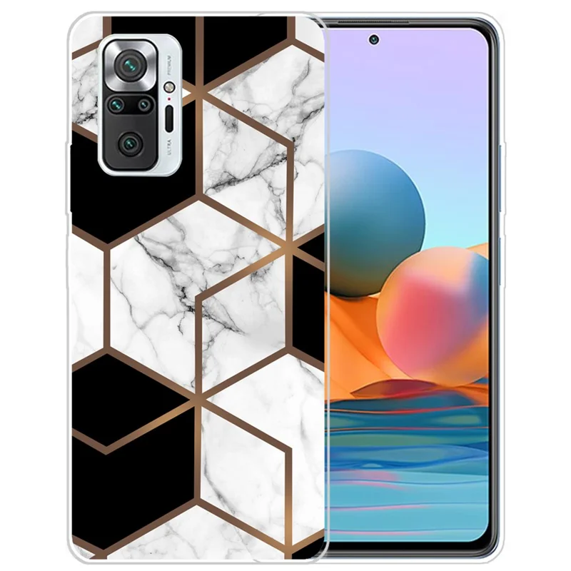 Marble Pattern TPU Cell Phone Case for Xiaomi Redmi Note 10 Pro Max / Redmi Note 10 Pro - Style C