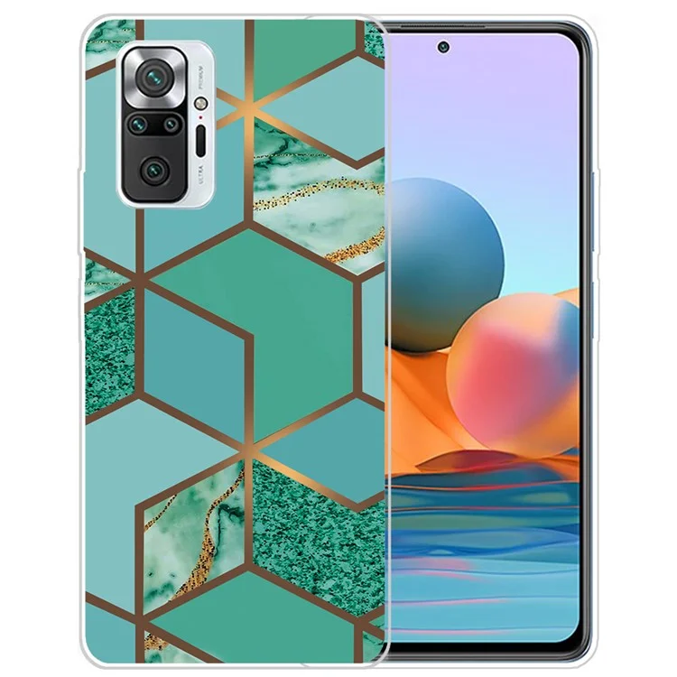 Case de Teléfonos Celulares TPU de Patrón de Mármol Para Xiaomi Redmi Note 10 Pro Max / Redmi Note 10 Pro - Estilo J