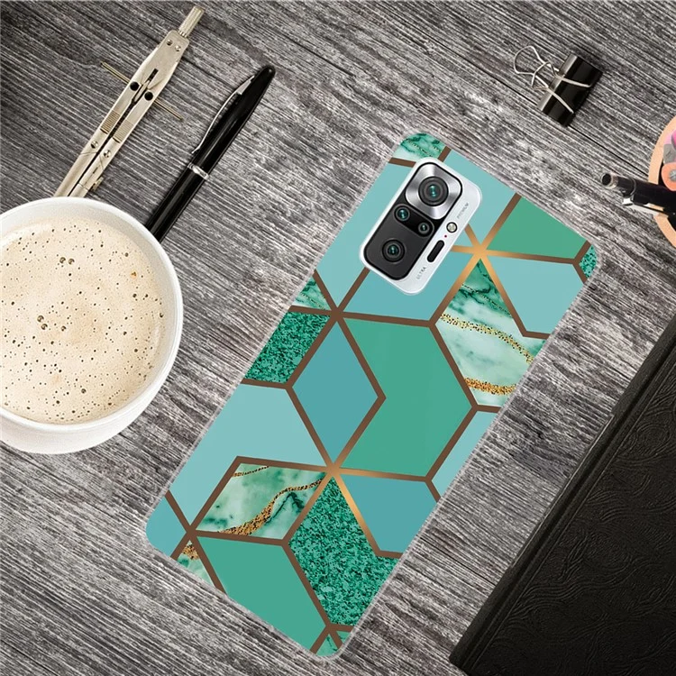 Case de Teléfonos Celulares TPU de Patrón de Mármol Para Xiaomi Redmi Note 10 Pro Max / Redmi Note 10 Pro - Estilo J