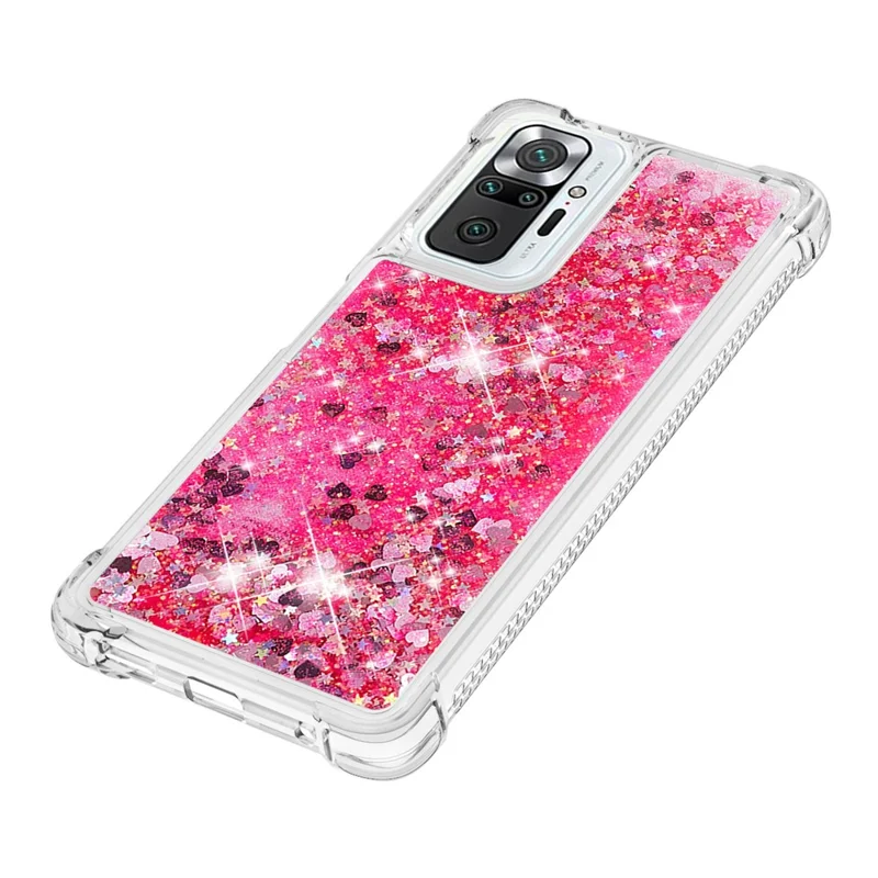 Dynamisk Quicksand stötdämpande TPU mobilskal för Xiaomi Redmi Note 10 Pro Max / Note 10 Pro 4G (Global) / (Indien) - Rosa