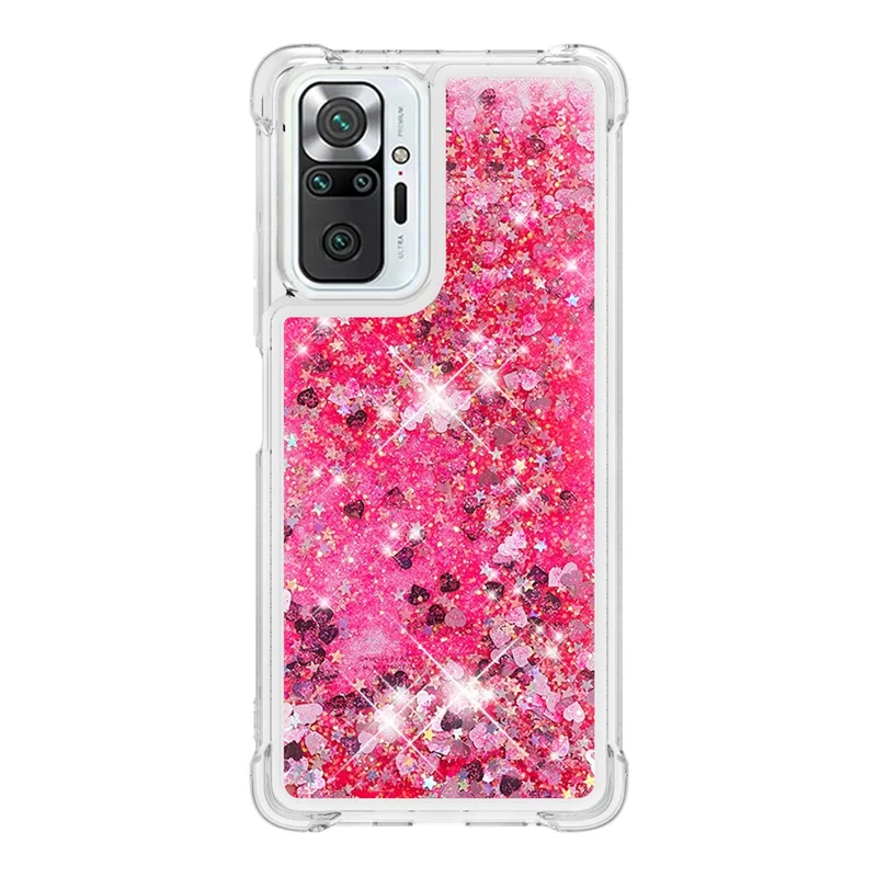Dynamisk Quicksand stötdämpande TPU mobilskal för Xiaomi Redmi Note 10 Pro Max / Note 10 Pro 4G (Global) / (Indien) - Rosa