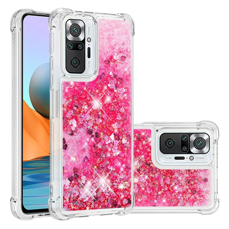 Dynamisk Quicksand stötdämpande TPU mobilskal för Xiaomi Redmi Note 10 Pro Max / Note 10 Pro 4G (Global) / (Indien) - Rosa