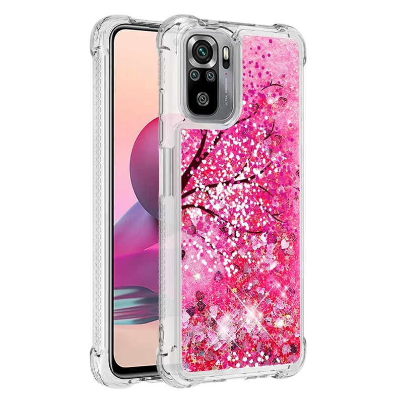 Voor Xiaomi Redmi Note 10 4G / Redmi Note 10S 4G / Poco M5s 4G Quicksand Patroonbedrukte Stootvaste TPU Beschermer - Bloem