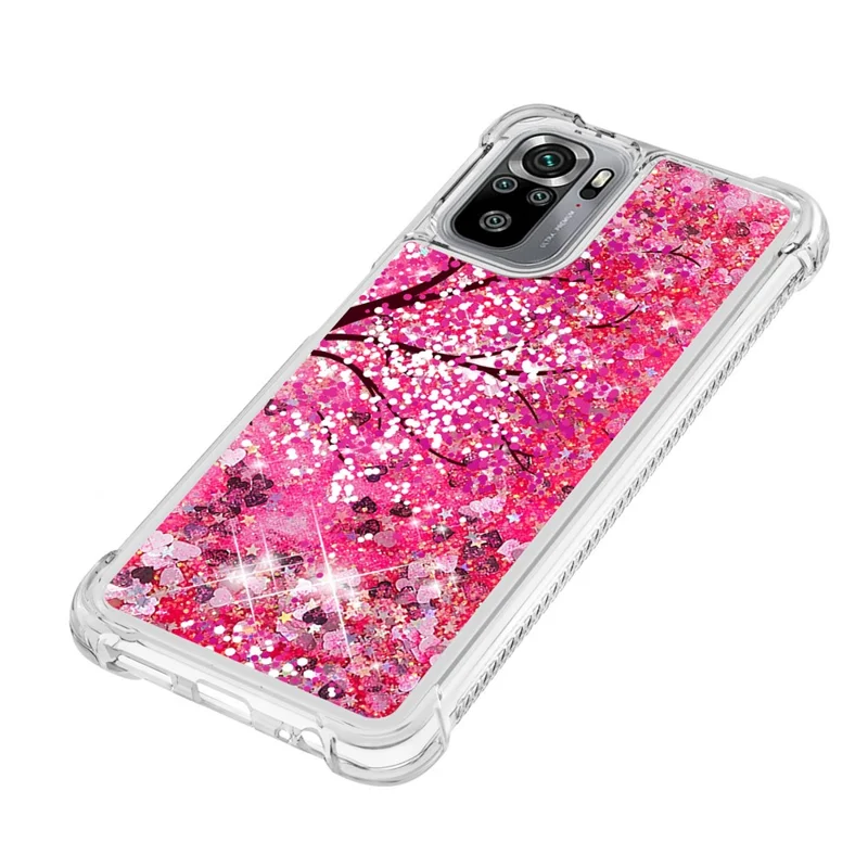 Voor Xiaomi Redmi Note 10 4G / Redmi Note 10S 4G / Poco M5s 4G Quicksand Patroonbedrukte Stootvaste TPU Beschermer - Bloem