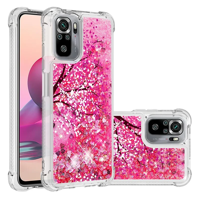 Voor Xiaomi Redmi Note 10 4G / Redmi Note 10S 4G / Poco M5s 4G Quicksand Patroonbedrukte Stootvaste TPU Beschermer - Bloem