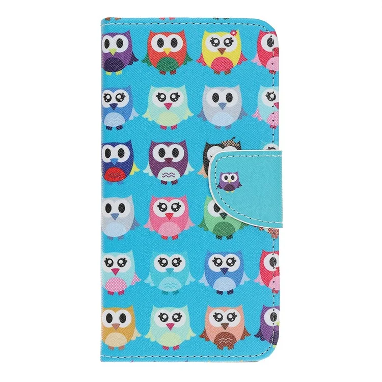 Modèle de Texture Croisée Impression du Support en Cuir Pour Xiaomi Mi 11 Lite 4g / 5g / 11 Lite 5G NE - Chouette Mignonne