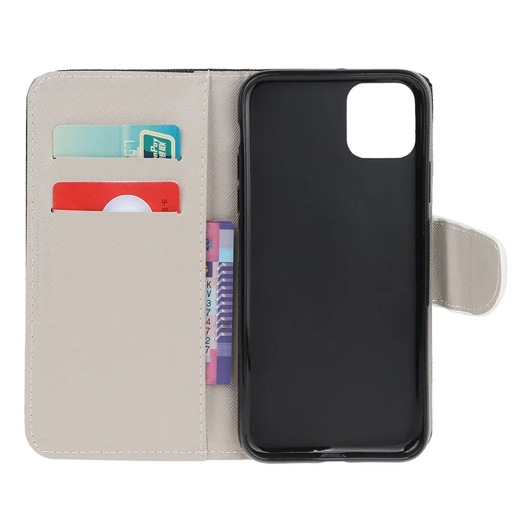 Modèle de Texture Croisée Impression du Support en Cuir Pour Xiaomi Mi 11 Lite 4g / 5g / 11 Lite 5G NE - Chouette Mignonne