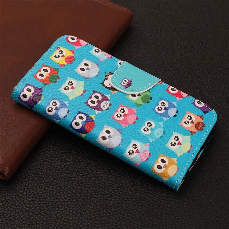 Modèle de Texture Croisée Impression du Support en Cuir Pour Xiaomi Mi 11 Lite 4g / 5g / 11 Lite 5G NE - Chouette Mignonne