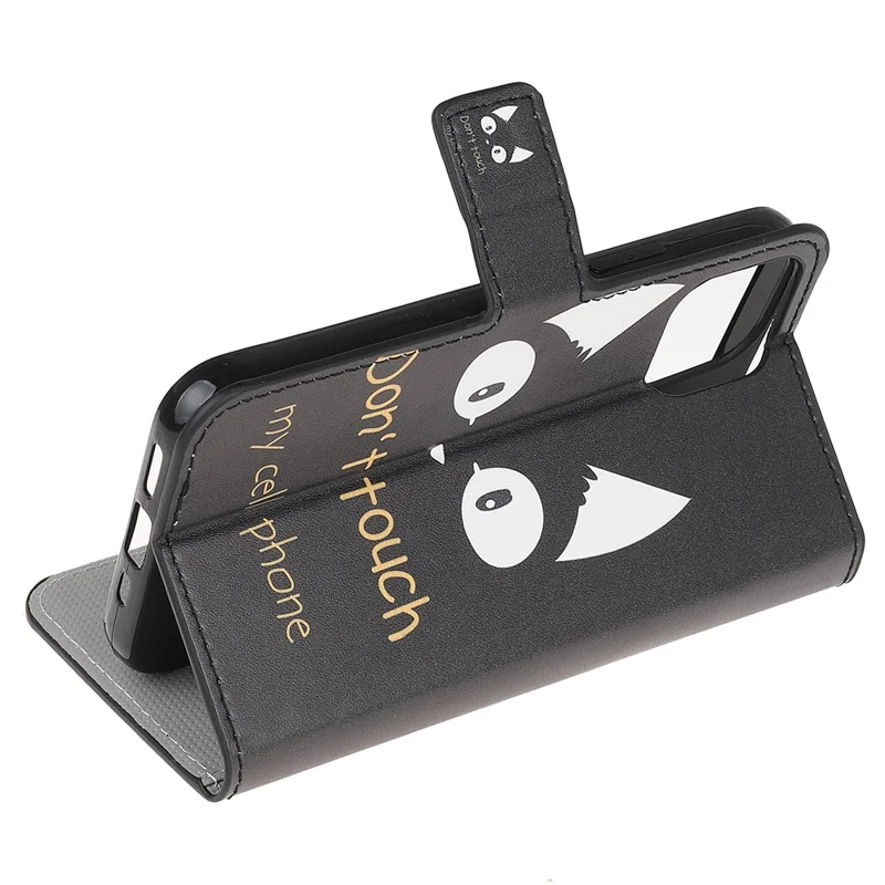 Pattern Printing Full Protection Leather Wallet Stand Case for Xiaomi Mi 11 Lite 4G / 5G / 11 Lite 5G NE - Black Cat