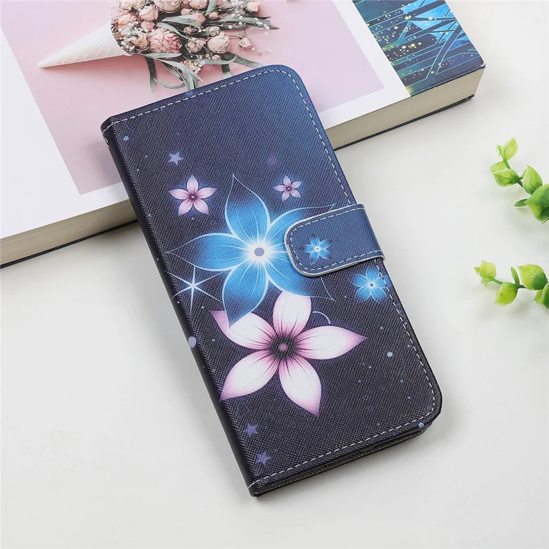 Cross Texture New Pattern Printing Leather Wallet Stand Case for Xiaomi Mi 11 Lite 4G / 5G / 11 Lite 5G NE - Flower