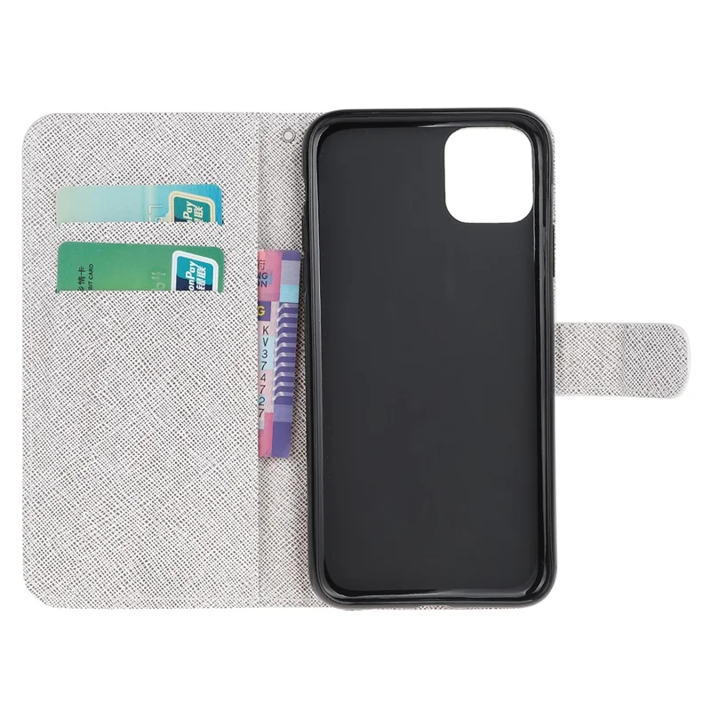 Cross Texture New Pattern Printing Leather Wallet Stand Case for Xiaomi Mi 11 Lite 4G / 5G / 11 Lite 5G NE - Flower
