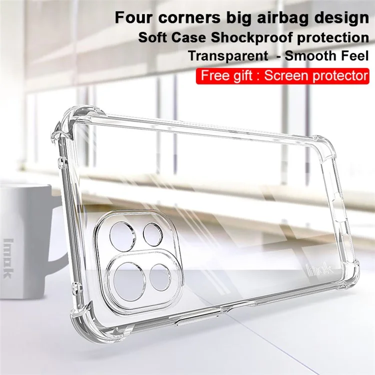 Imak Cobertura Completa Bien Protegida Flexible TPU Funda Con Protector De Pantalla De Alta Transparencia Para Xiaomi MI 11 Lite 4G / 5g / 11 Lite 5g Ne - Transparente