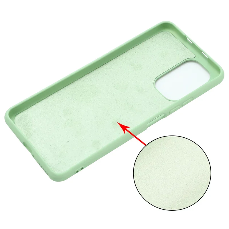 Liquid Silicone Soft Cover Case with Handy Strap for Xiaomi Redmi K40/ K40 Pro/ K40 Pro+/ Poco F3/ Mi 11i - Green