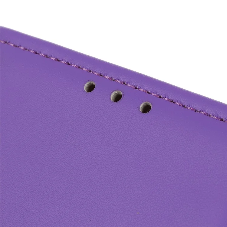 Full Protection Magnetic Clasp Leather Mobile Phone Wallet Stand Shell for Xiaomi Redmi Note 10 5G/Poco M3 Pro 5G/4G - Purple