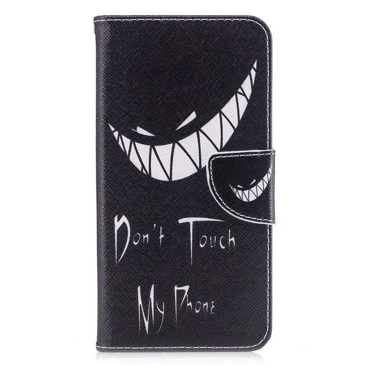 Pattern Printing Leather Wallet Case Cover for Xiaomi Redmi Note 4X - Do not Touch My Phone