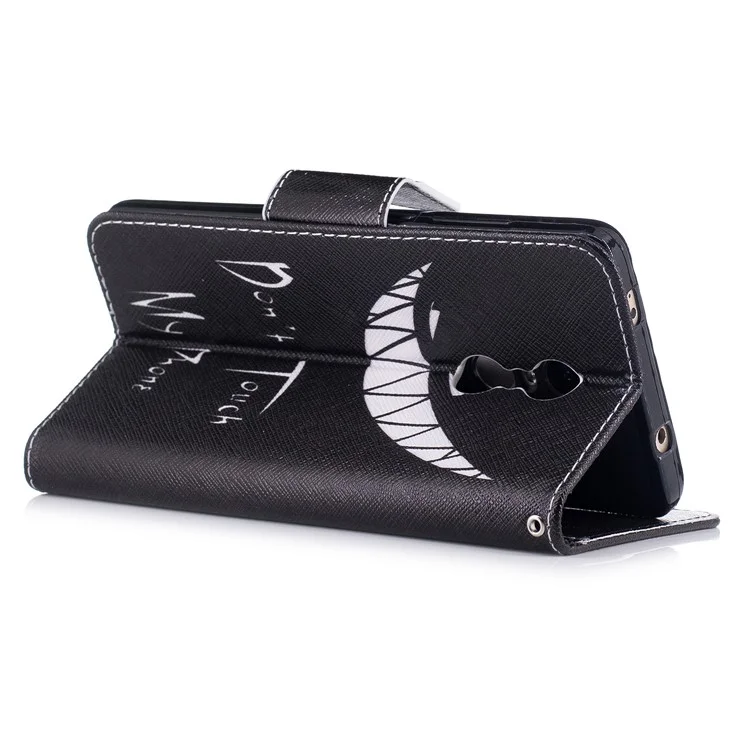 Pattern Printing Leather Wallet Case Cover for Xiaomi Redmi Note 4X - Do not Touch My Phone