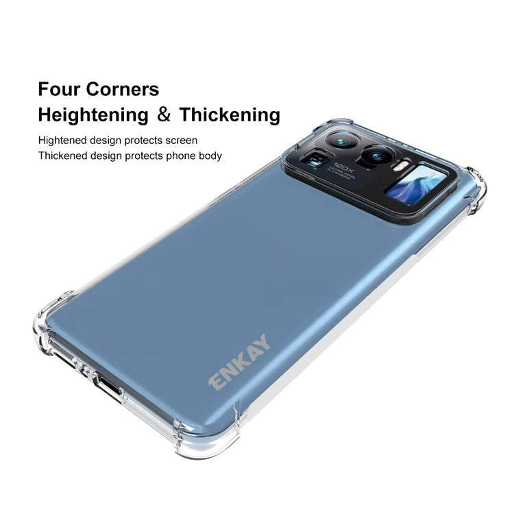 Enkay Hat Prince Enk-pc113 Engrosar el Cojín Anti-slip Flexible Transparente Cubierta TPU Case Para Xiaomi Mi 11 Ultra