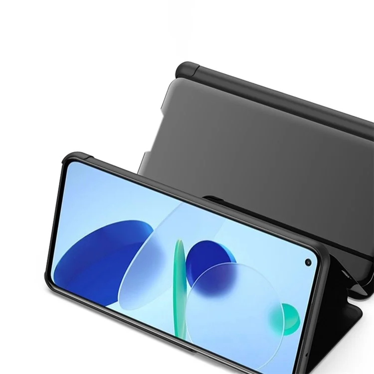 Surface a Specchio Placcato Follio Flip in Pelle Custodia Con Finestra Visualizza Informazioni Per Xiaomi Mi 11 Lite 4G / 5G / 11 Lite 5G NE - Viola