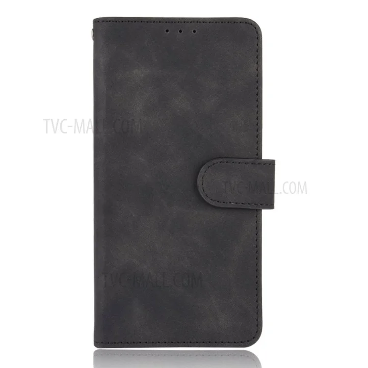 Skin Toucha Sentindo Couro Protetor Carteira Stand Folio Flip Tampo Para Xiaomi Mi 11 Pro - Preto
