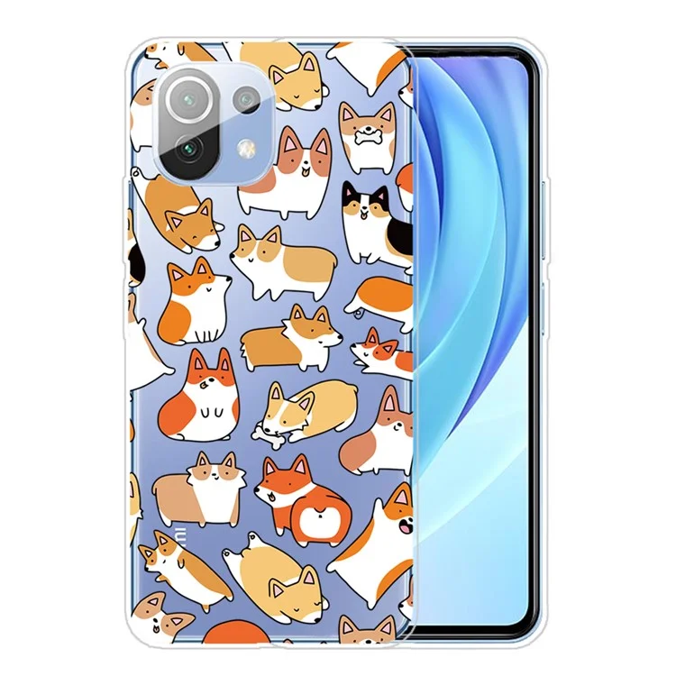 Musterdruck Soft TPU Back Case Telefonabdeckung Für Xiaomi Mi 11 Lite 4g / 5g / 11 Lite 5G NE - Süßer Hund