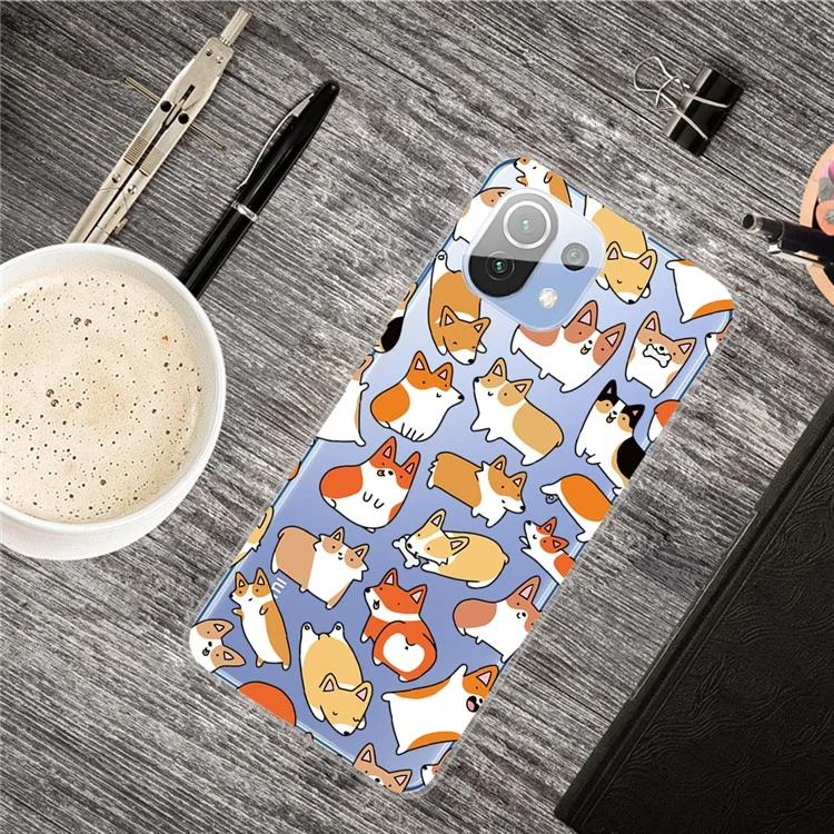 Musterdruck Soft TPU Back Case Telefonabdeckung Für Xiaomi Mi 11 Lite 4g / 5g / 11 Lite 5G NE - Süßer Hund