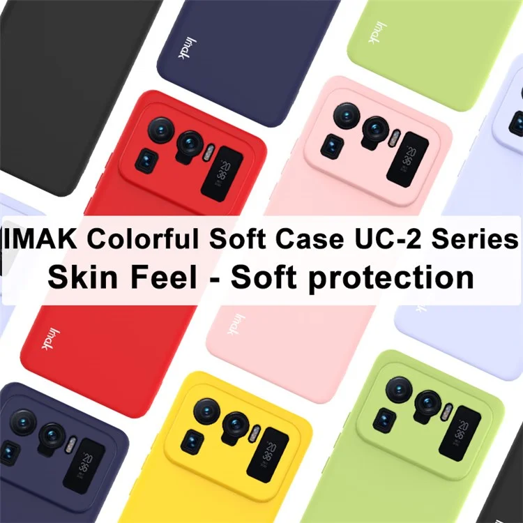 IMAK UC-2 Series Multi-Color Soft TPU Skin-feel Phone Back Case Cover per Xiaomi Mi 11 Ultra - Light Purple