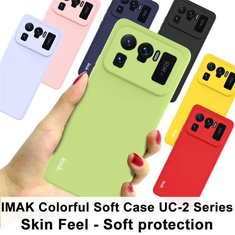 IMAK UC-2 Series Multi-Color Soft TPU Skin-feel Phone Back Case Cover per Xiaomi Mi 11 Ultra - Light Purple