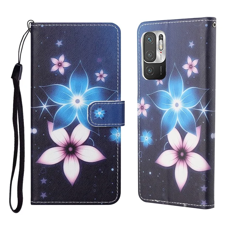 Stampa di Stampa 3D Stema in Pelle Celet Case di Protezione Telefono di Protezione Shell Per Xiaomi Redmi Note 10 5G/Poco M3 Pro 5G/4G - Fiore