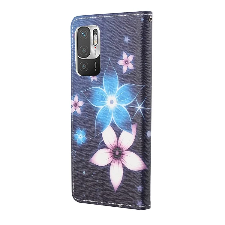 Stampa di Stampa 3D Stema in Pelle Celet Case di Protezione Telefono di Protezione Shell Per Xiaomi Redmi Note 10 5G/Poco M3 Pro 5G/4G - Fiore
