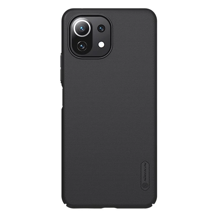 NILLKIN Super Frosted Shield Series Matte Hard Phone Case für Xiaomi Mi 11 Lite 4G / 5G / 11 Lite 5G NE - Schwarz